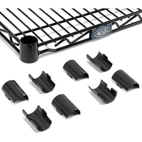 Nexel Black Epoxy Wire Shelving Starter 60x22W x 24x22D x 63x22H 24606B