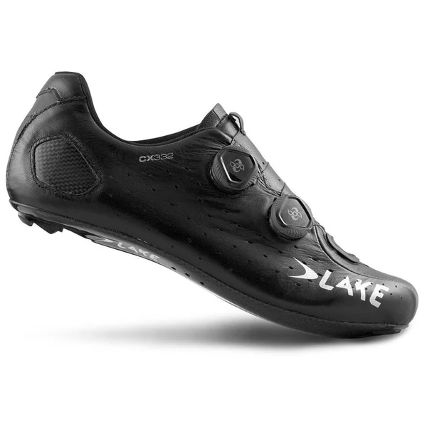 Lake CX332 Cycling Shoe - Men's Black/Silver, 44.0