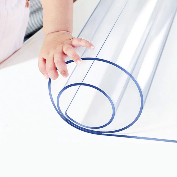 Home Rectangle PVC Table Protector 60 x 60 Inches 1.5mm Thick Custom Acrylic Clear Waterproof Foldable Plastic Tablecloth Kitche