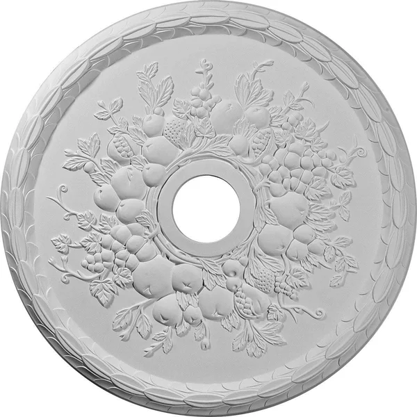 22 5/8 inchod x 3 5/8 inchid x 5/8 inchp Grape Ceiling Medallion (Fits Canopies Up to 3 5/8 inch) - Hand-Painted Clear Yellow