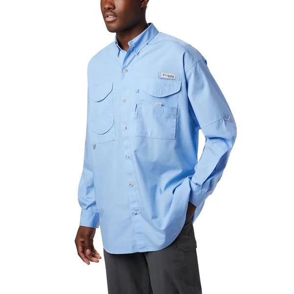 Columbia Men's PFG Bonehead Long Sleeve Shirt White Cap Xs
