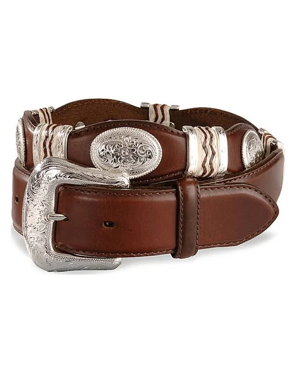 Tony Lama Men's Cutting Champ Belt - Brown - 42