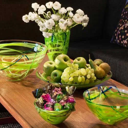 Kosta Boda Contrast Platter - Lime