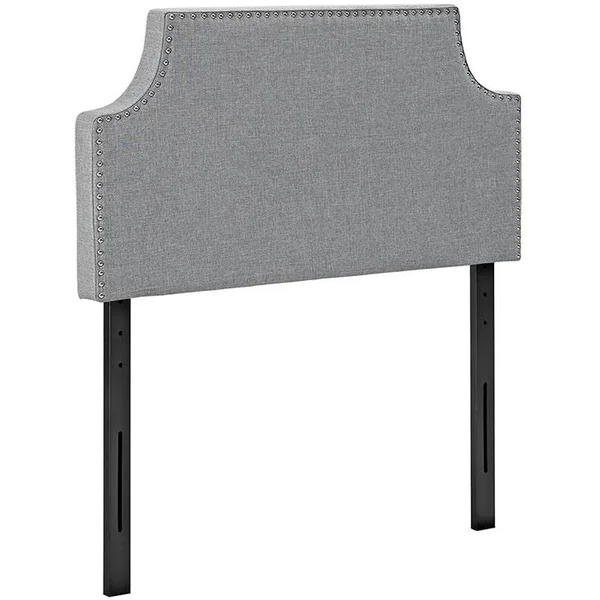 Modway Laura Twin Upholstered Fabric Headboard - Light Gray