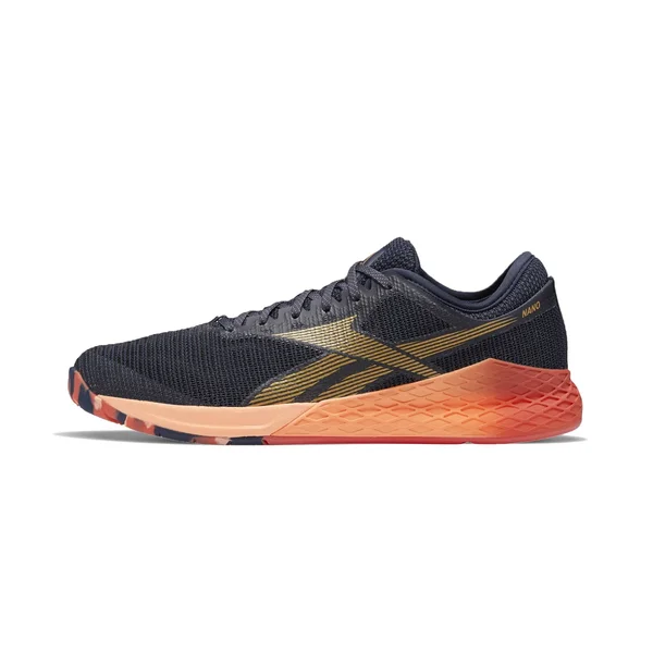 Reebok Mens Crossfit Nano 9.0 Training Shoes Heritage Navy/Rosette/Sunglow Size 12.5