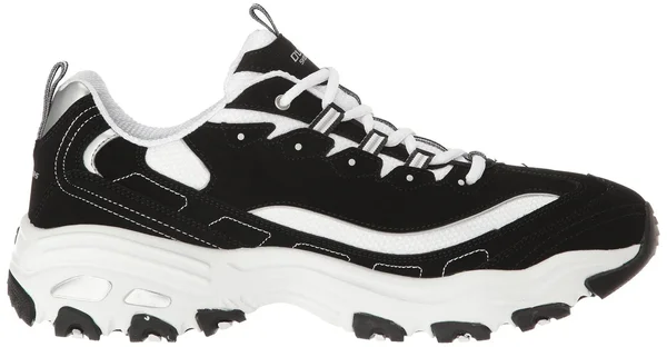 Skechers D&Lites Men's Shoes, 7, Black White