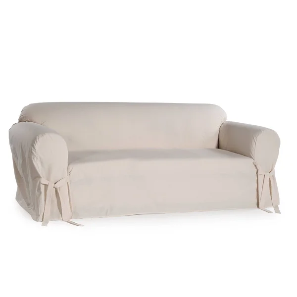 Classic Slipcovers CDUC-02-NAT Cottage Loveseat Slipcover