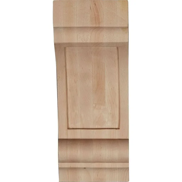 Ekena Millwork CORW05X06X12DIRO 4 3/4x22W x 6x22D x 12x22H Diane Recessed Wood Corbel - Red Oak