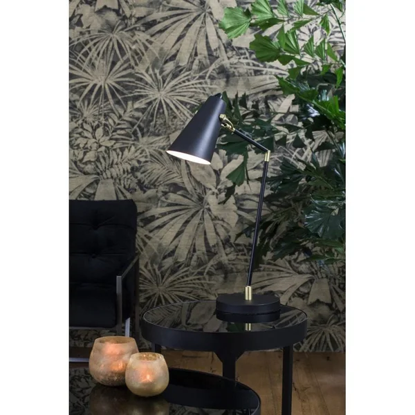 Light & Living Desk Lamp 76 - 5x18x89, 5 cm Borre Matted Black/Shiny Desk Lamp