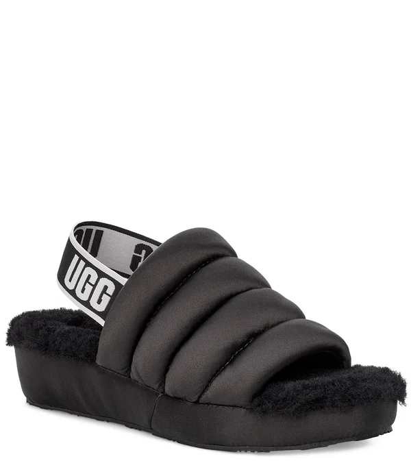 Ugg Puff Yeah (Black) Women's Slippers