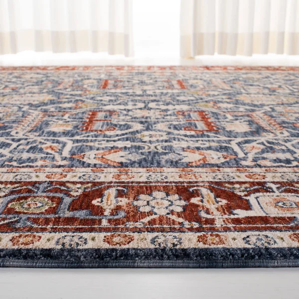 Ralph Lauren 6& x 9& Darcy Navy - Beige Rug