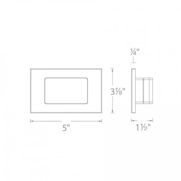 WAC LED Diffused Step and Wall Light - WL-LED130F-AM-BK