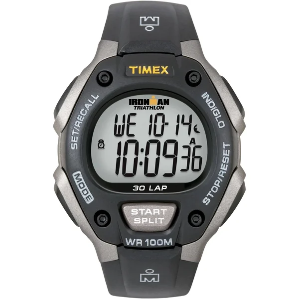Timex Ironman Classic 30 Full-Size Watch Black/Gray/Orange Accent