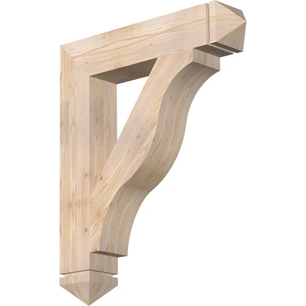 Ekena Millwork 5 1/2x22W x 30x22D x 36x22H Funston Arts & Crafts Smooth BRACKET - Douglas Fir