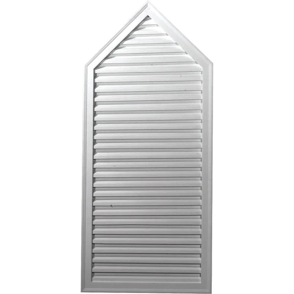 24 inchw x 51 inchh Peaked Urethane Gable Vent Louver, Non-Functional