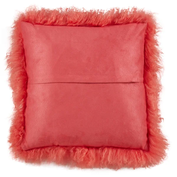Saro Lifestyle 3564.CK20S Mongolian Lamb Fur 100% Wool Poly Filled Throw Pillow, Charcoal, 20x22