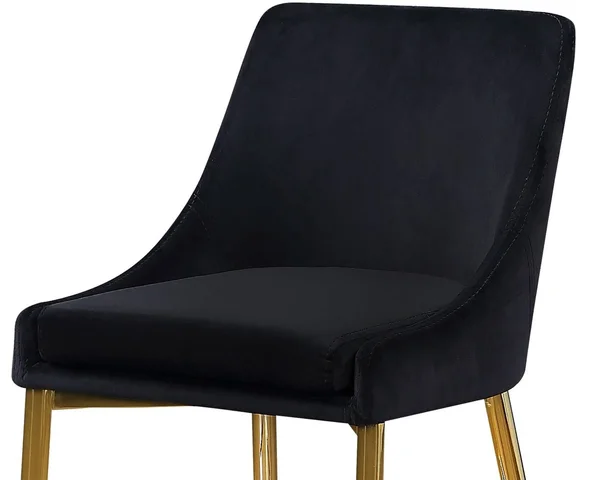 Meridian Furniture Karina Black Velvet Stool (Set of 2)