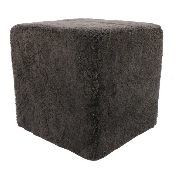 Moe's Home Collection Shepherd Wool Stool Dark Grey