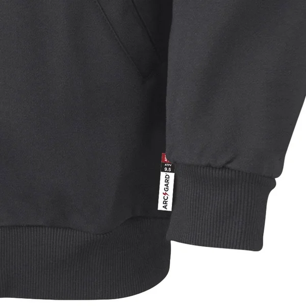 Pioneer V2570270-7XL Flame Resistant Heavyweight Safety Hoodie, Zip Style, Black, 7XL