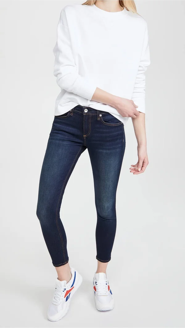 Rag & Bone Cate Mid-Rise Ankle Skinny Jeans, Carmen, Women's, 23