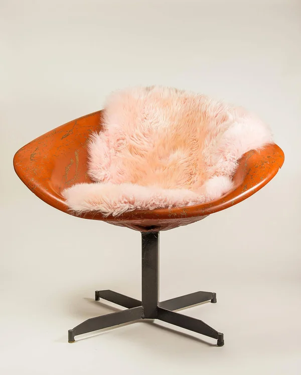 2& x 3& Pink Single Sheepskin Area Rug