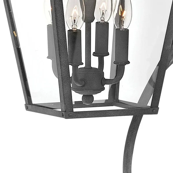 Hinkley Lighting 1436DZ-LL Trellis Outdoor Wall Light, Aged Zinc
