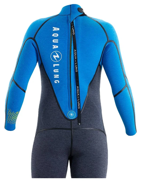 Aqua Lung Men's 3mm AquaFlex Wetsuit Grey/Blue - L