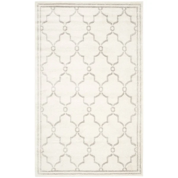 Safavieh 5& x 5& Square Amherst AMT414E Ivory - Light Grey Rug