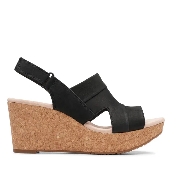 Clarks Annadel Ivory (Black Nubuck) Women's Shoes