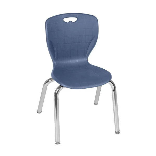 Regency Kro 15 in. Navy Blue Stack Chair - Blue/ Chrome