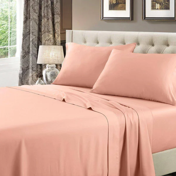 Attached Waterbed Sheets 100% Cotton 600 Thread Count: Queen, Blue