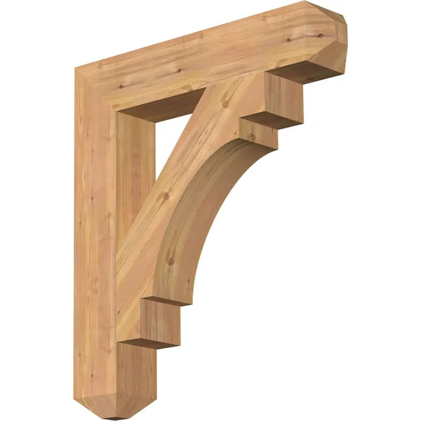 Ekena Millwork BKT06X30X34MRC04SWR 5 1/2x22W x 30x22D x 34x22H Merced Craftsman Smooth BRACKET, Western Red Cedar