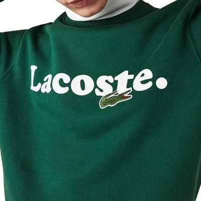 Lacoste Crocodile Logo Sweatshirt Green White - Xs