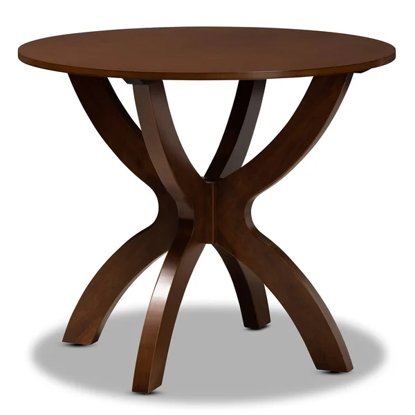 Baxton Studio Karla Modern and Contemporary Transitional Walnut Brown Finished Wood 5-Piece Dining Set