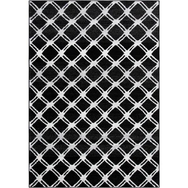 4& x 6& Rectangular Area Rug - Black, Safavieh