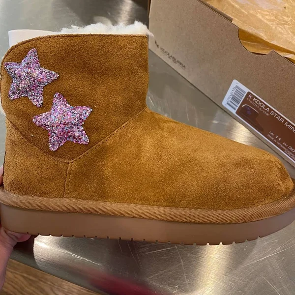 Koolaburra by Ugg - Kids& Koola Star Mini Boots in Chestnut, Size 12