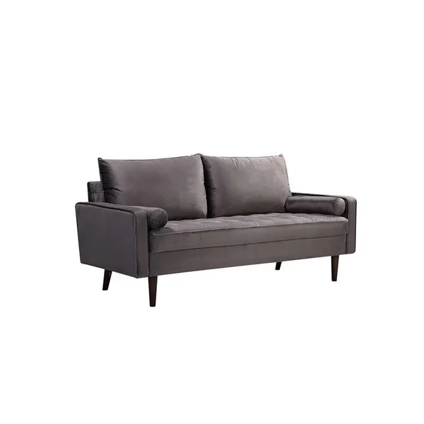 Kingway Furniture Velvet Genoa Living Room Sofa in Gray - SF1835-GR-S