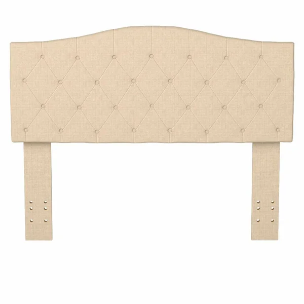 Furniture of America Stylish Button Tufted Penka Headboard, Beige