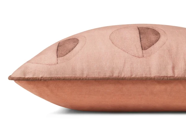 Loloi P0935 Linen Pillow Pink - 18x22 x 18x22, Polyester