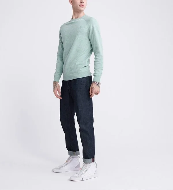 Superdry Orange Label Cotton Jumper - Green (S)