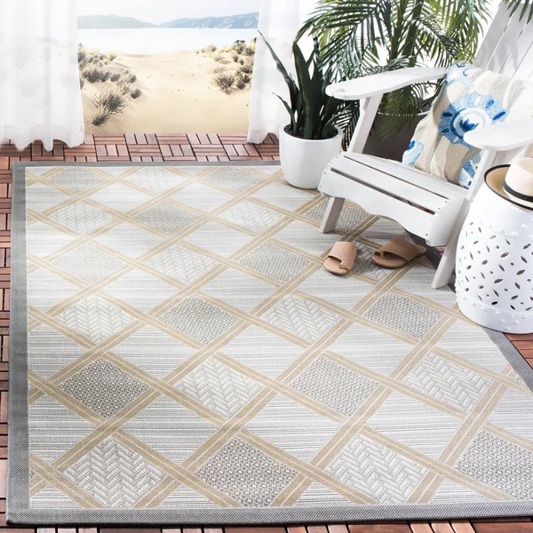 Safavieh Courtyard CY7570-78A21 6&7x22 x 9&6x22 Light Grey, Anthracite Area Rug