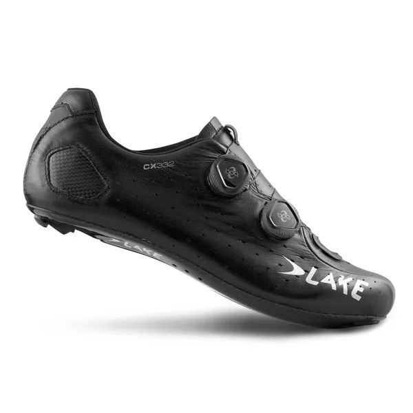 Lake CX332 Wide Cycling Shoe - Men's Black/Silver - 41.5