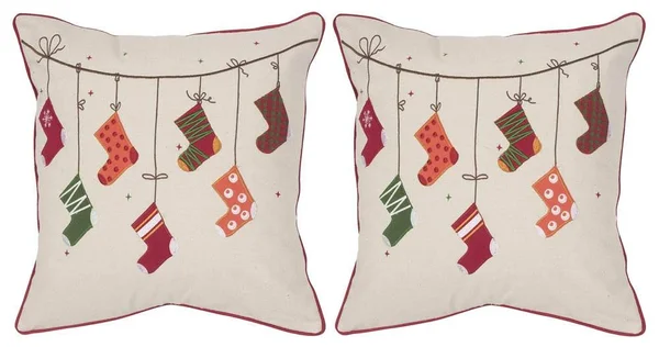 Safavieh Holiday Sotckings Pillow - Set of 2, 18x22X18