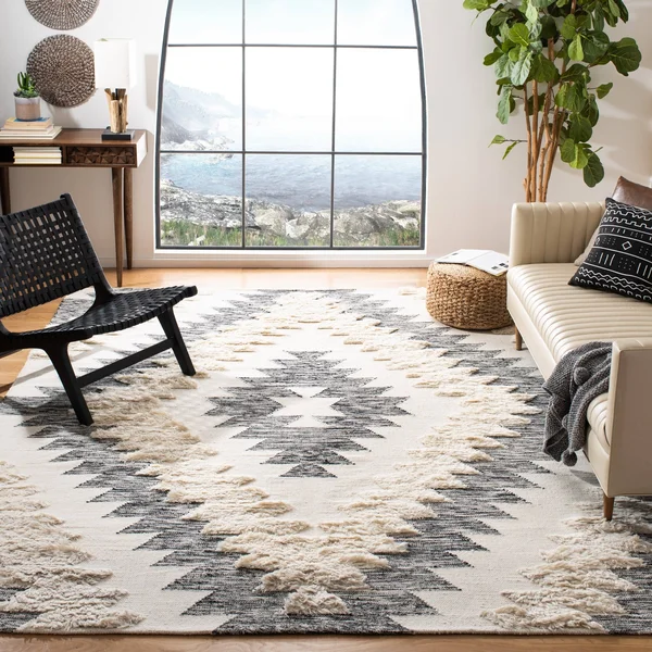 Safavieh Kenya KNY451F 9&0x22 x 12&0x22 Grey - Ivory Area Rug