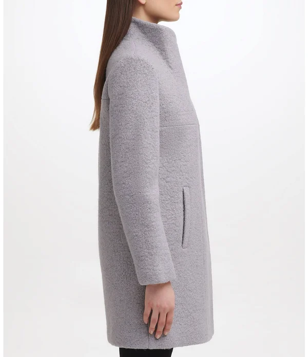 Kenneth Cole New York Women's Pressed Wool-Blend Boucle Coat