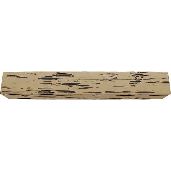 Ekena Millwork MANUPC08X08X72NG 8x22H x 8x22D x 72x22W Pecky Cypress Faux Wood Fireplace Mantel - Natural Golden Oak