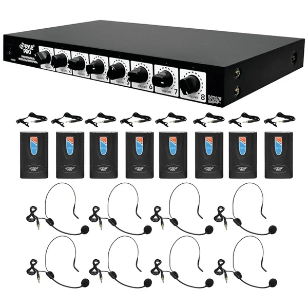 Pyle 8-Channel Wireless Microphone System PDWM8900