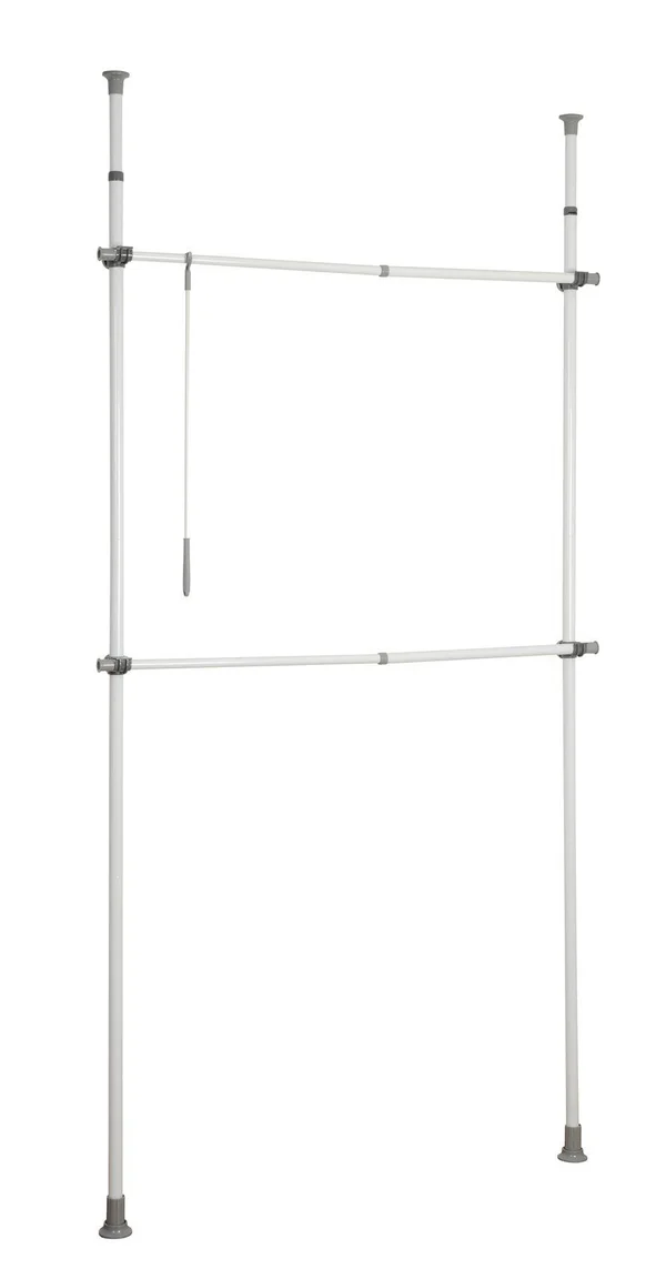Wenko Herkules Basic Telescopic Clothes Rack System - White