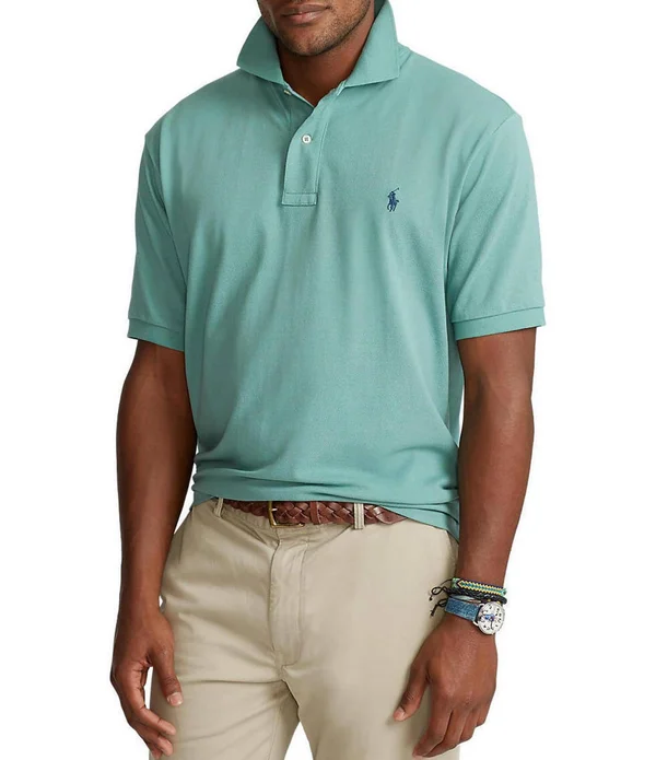 Polo Ralph Lauren Men's Big & Tall Mesh Polo Shirt - Seafoam