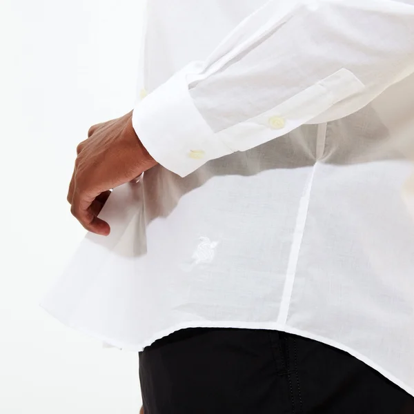 Vilebrequin Solid Cotton Veil Shirt, Caracal - White